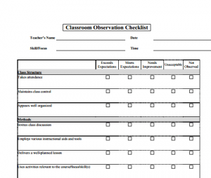 Peer Observation Checklist for Teachers - Teachingutopians