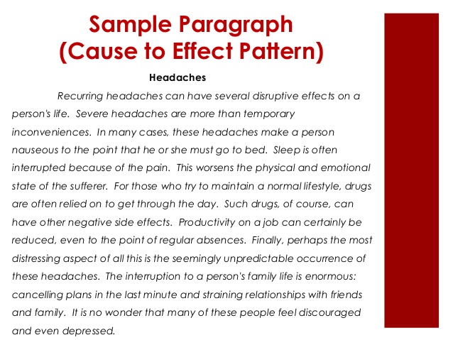 how to write a body paragraph for a cause and effect essay