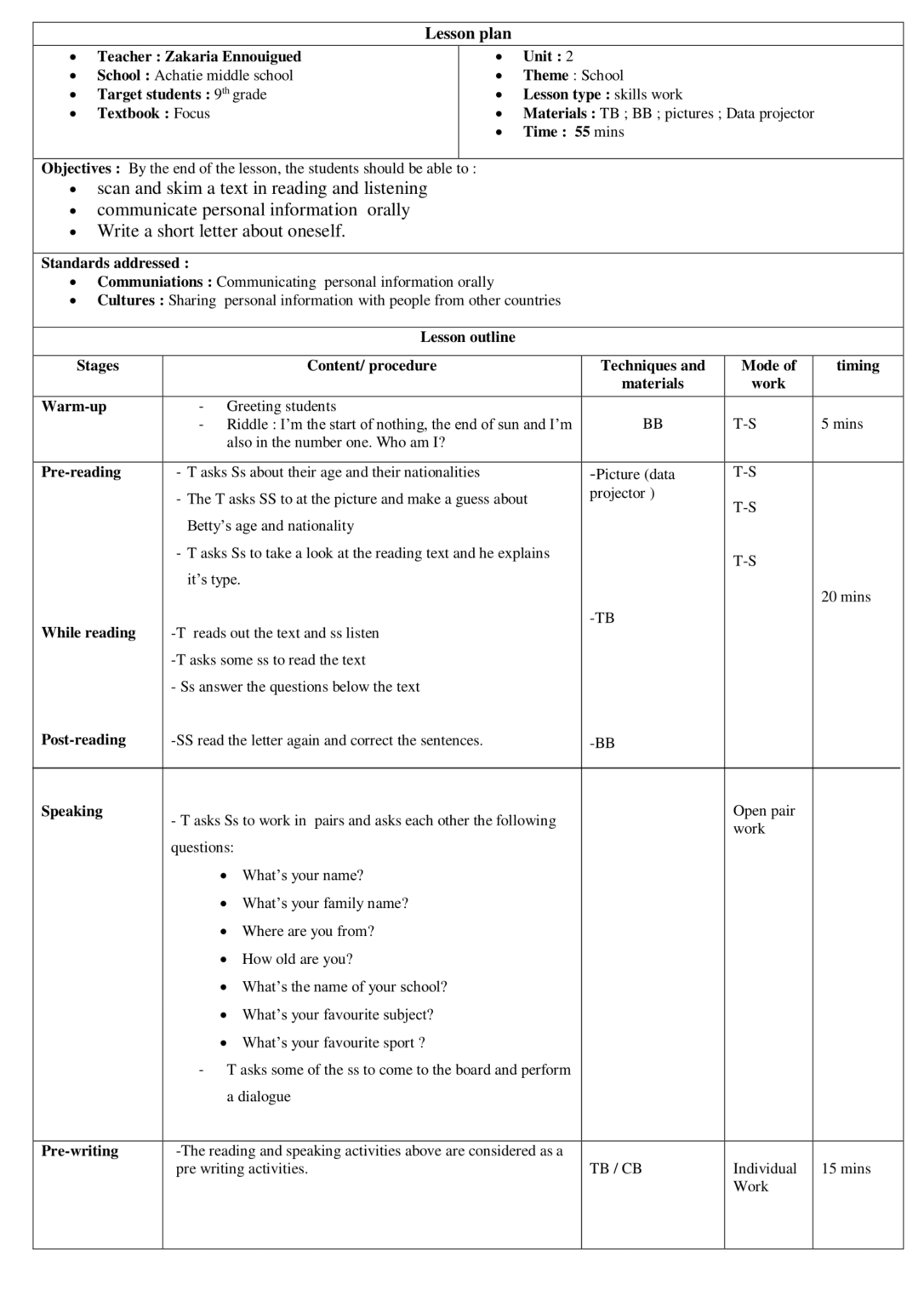 Lesson plan-Study Skills - Teachingutopians