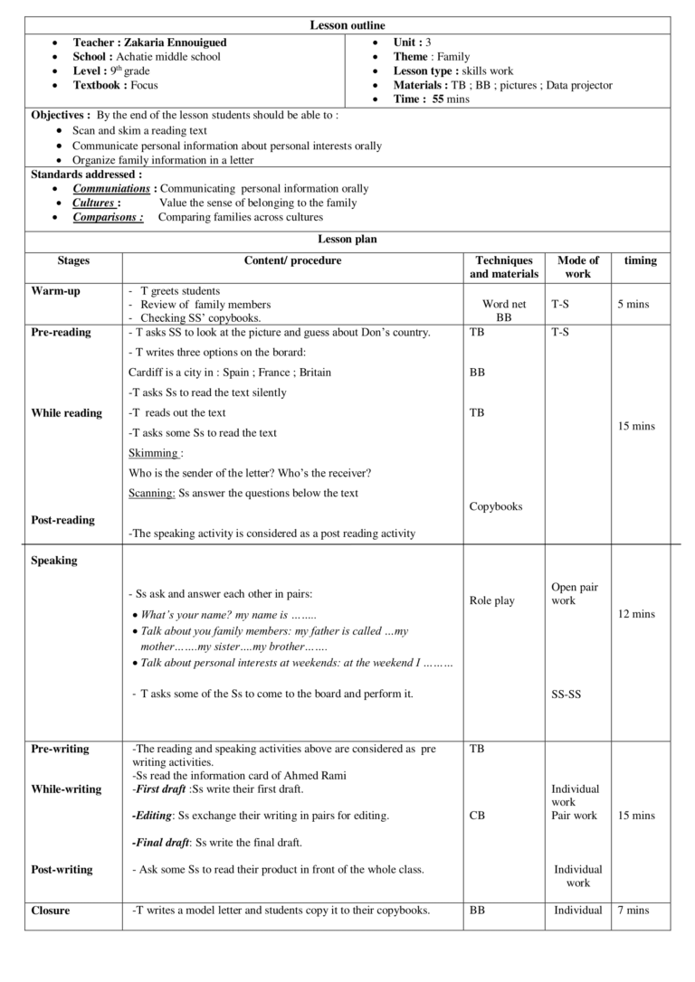 Lesson plan-Study Skills - Teachingutopians